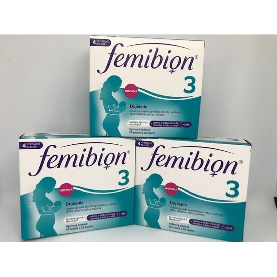 FEMIBION 3 Lactancia, 28 tbl + 28 cps 1×28 tbl + 28 cps, complemento alimenticio