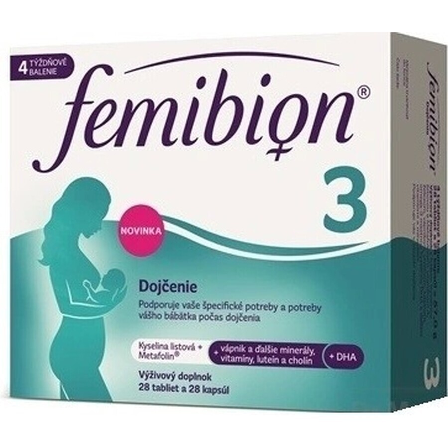 FEMIBION 3 Lactancia, 28 tbl + 28 cps 1×28 tbl + 28 cps, complemento alimenticio