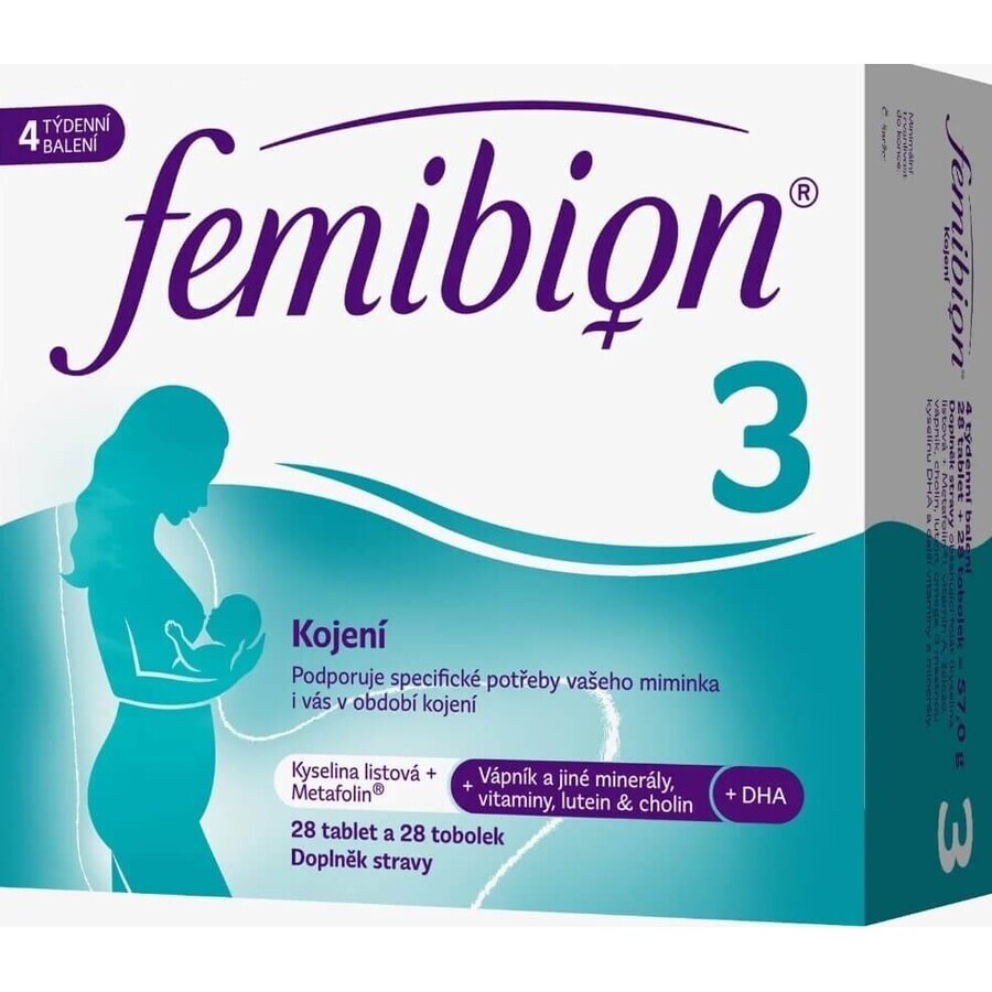 FEMIBION 3 Lactancia, 28 tbl + 28 cps 1×28 tbl + 28 cps, complemento alimenticio