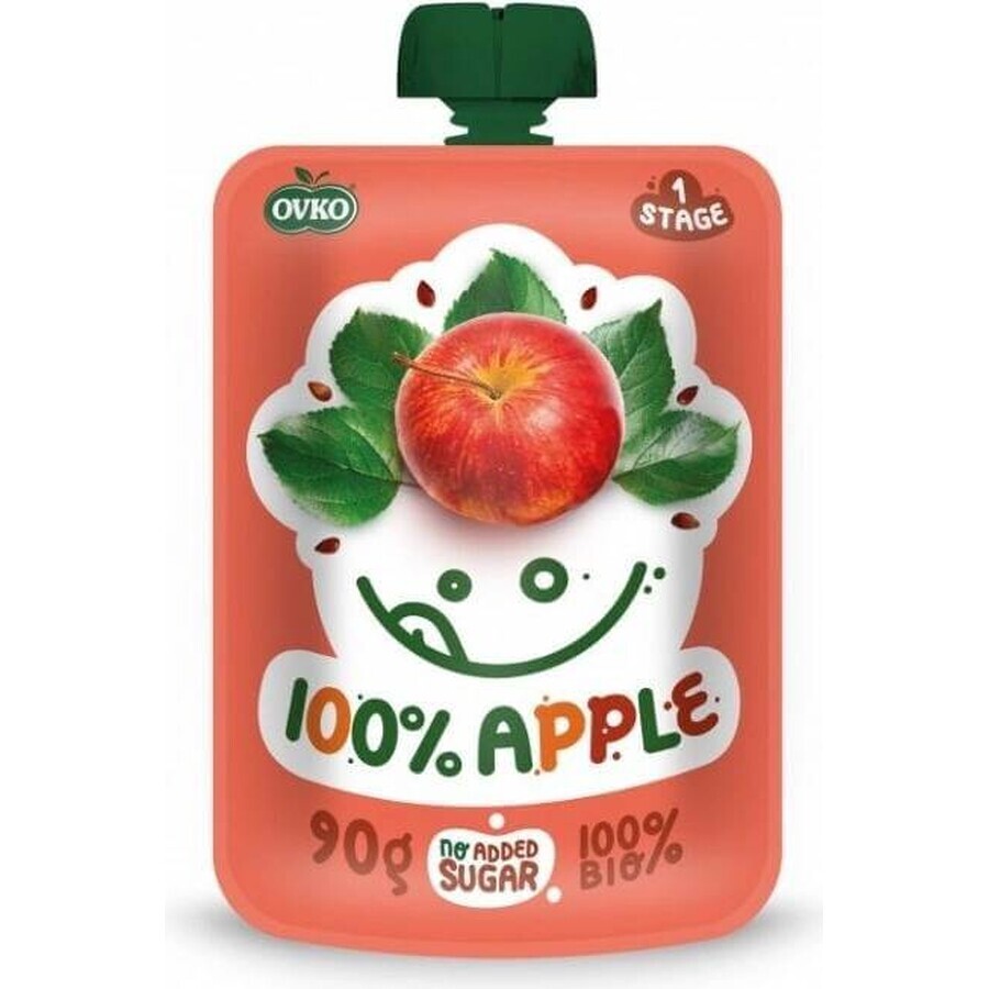 OVKO Organic Baby Food Manzana 1×90 g, cápsula de fruta