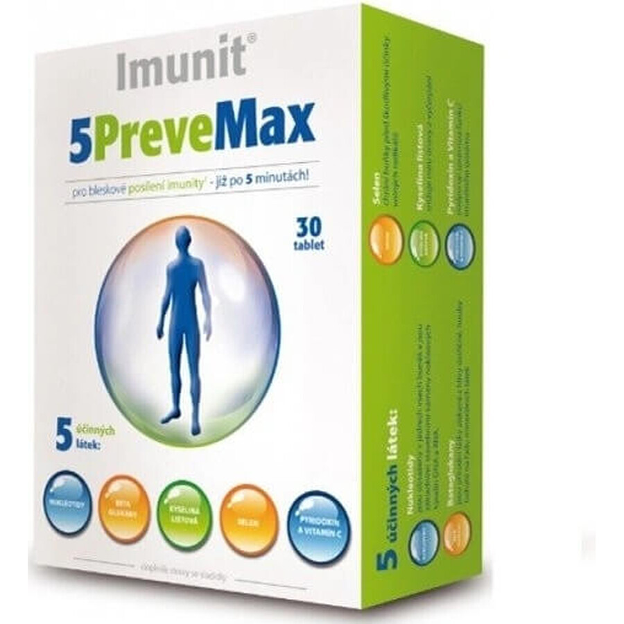 Imunit 5PreveMax 1×30 tbl, (cu nucleotide și betaglucan)