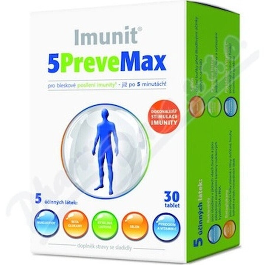 Imunit 5PreveMax 1×30 tbl, (cu nucleotide și betaglucan)