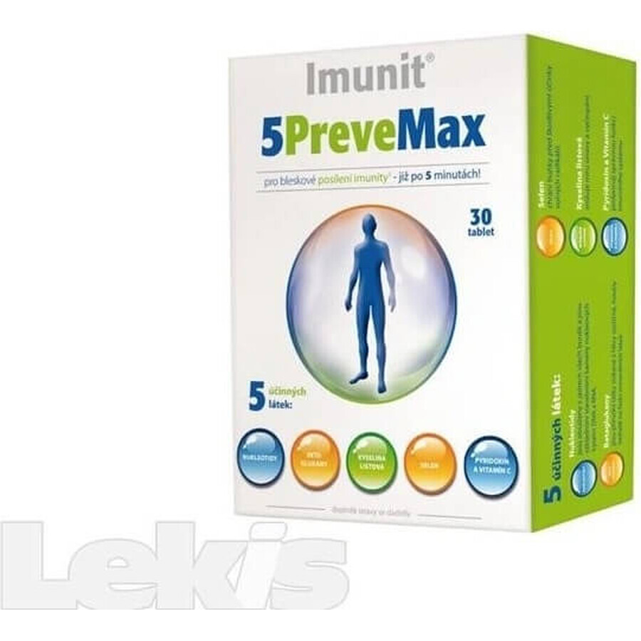 Imunit 5PreveMax 1×30 tbl, (cu nucleotide și betaglucan)