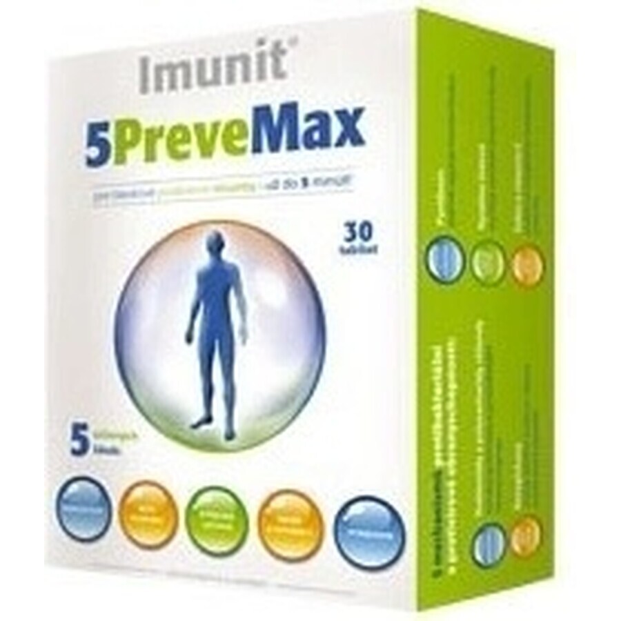 Imunit 5PreveMax 1×30 tbl, (cu nucleotide și betaglucan)