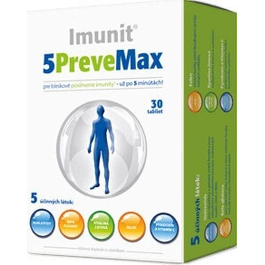 Imunit 5PreveMax 1×30 tbl, (cu nucleotide și betaglucan)