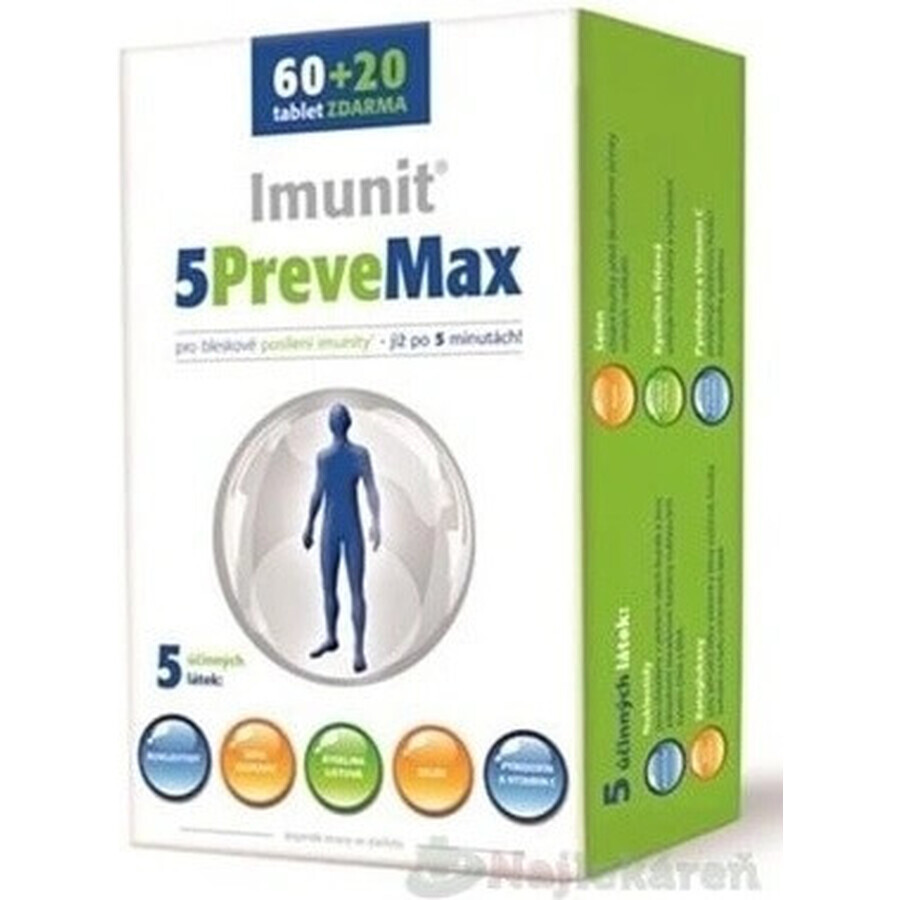 Imunit 5PreveMax 1×30 tbl, (cu nucleotide și betaglucan)