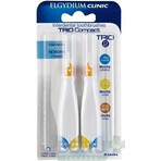 ELGYDIUM CLINIC Trio COMPACT - TRIO 2 scovolini interdentali in supporto (2x blu 1,9 mm+2x blu 2,5-2,2 mm+2x giallo 2,5-2,2 mm+2x arancione 3,5-2,7 mm) 6 pz, set 1x1