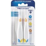 ELGYDIUM CLINIC Trio COMPACT - TRIO 2 scovolini interdentali in supporto (2x blu 1,9 mm+2x blu 2,5-2,2 mm+2x giallo 2,5-2,2 mm+2x arancione 3,5-2,7 mm) 6 pz, set 1x1