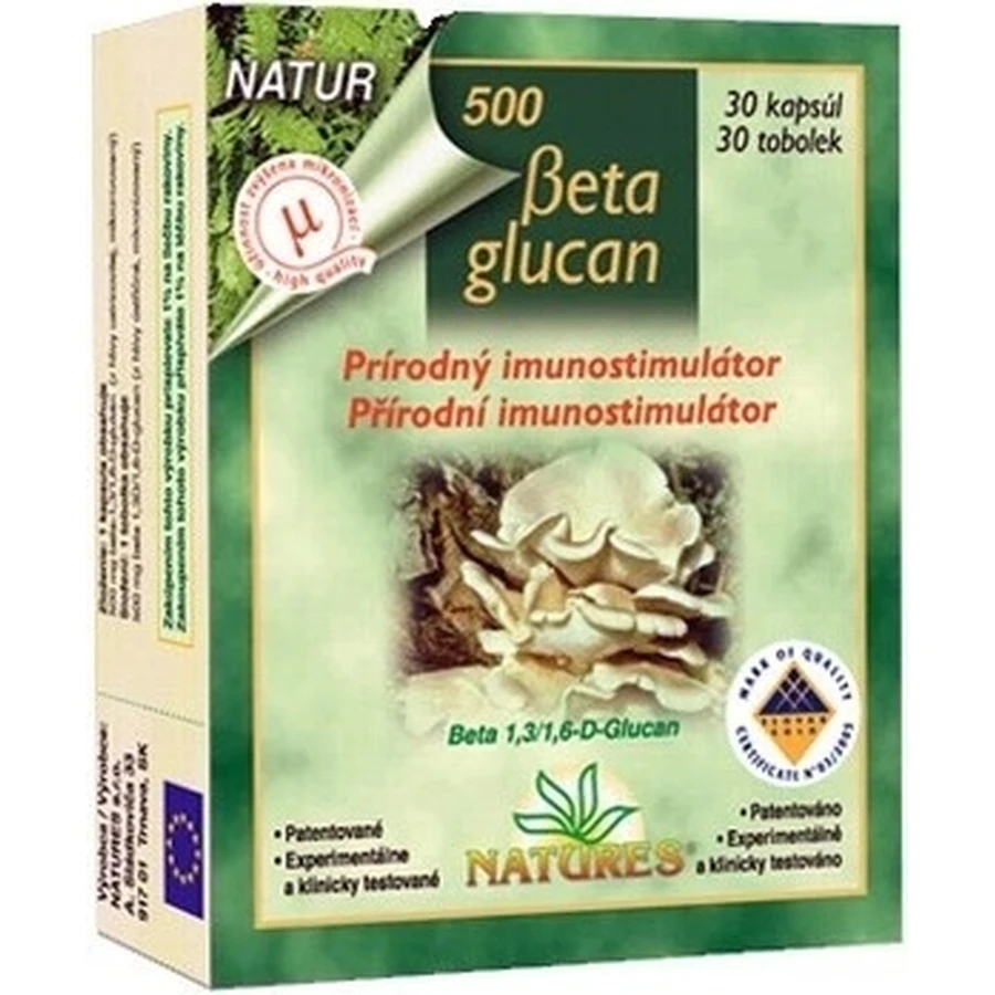 NATURES Betaglucan 500+ 1×30 capsules, voedingssupplement