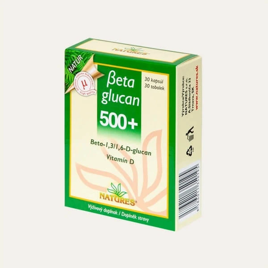 NATURES Betaglucan 500+ 1×30 capsules, voedingssupplement