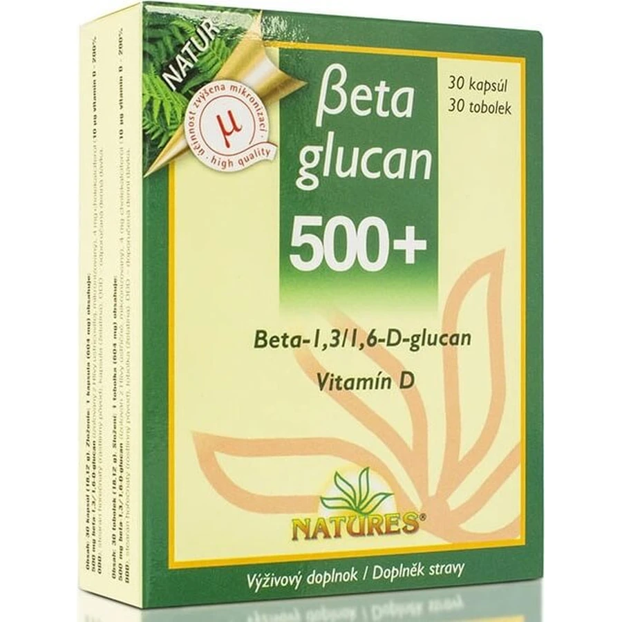 NATURES Betaglucan 500+ 1×30 capsules, voedingssupplement