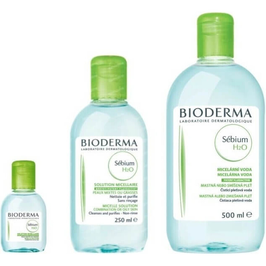 BIODERMA Sébium H2O mizellares Wasser für fettige Haut und Akne 1×500 ml, mizellares Wasser