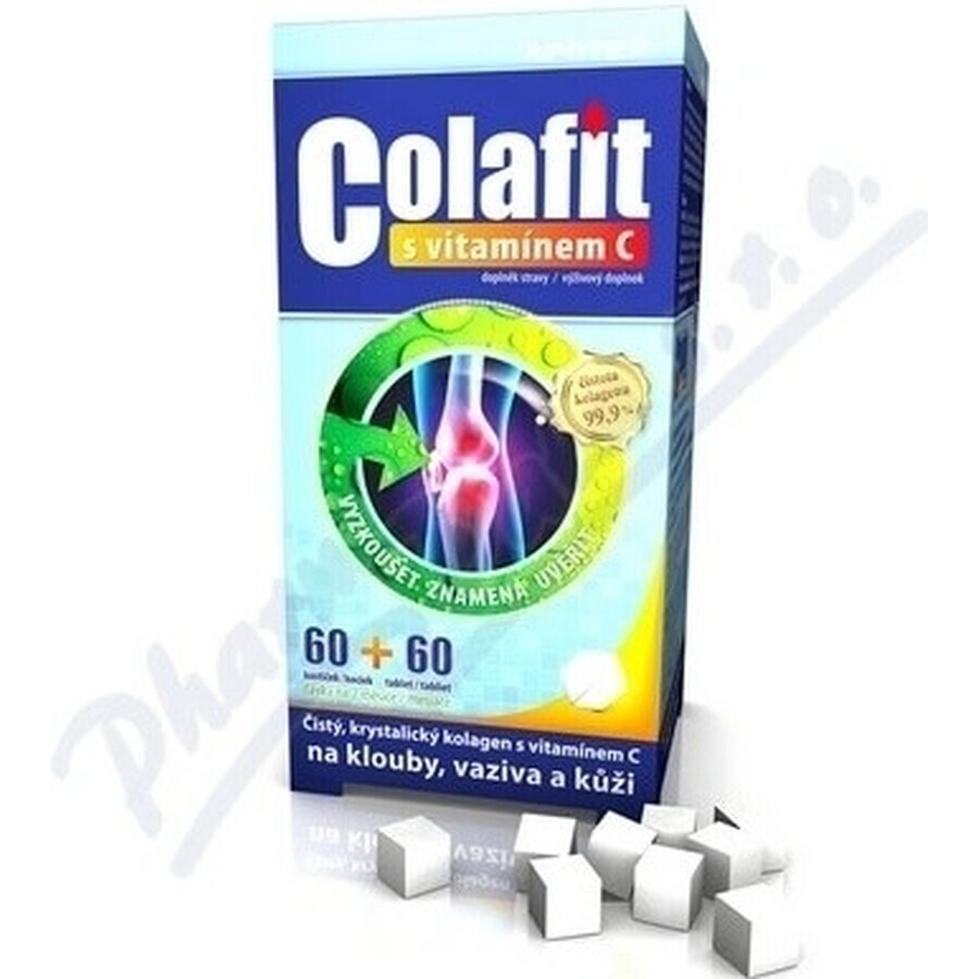 COLAFIT mit Vitamin C 1×1 Set, Würfel 60 Stück + Tbl 60 Stück