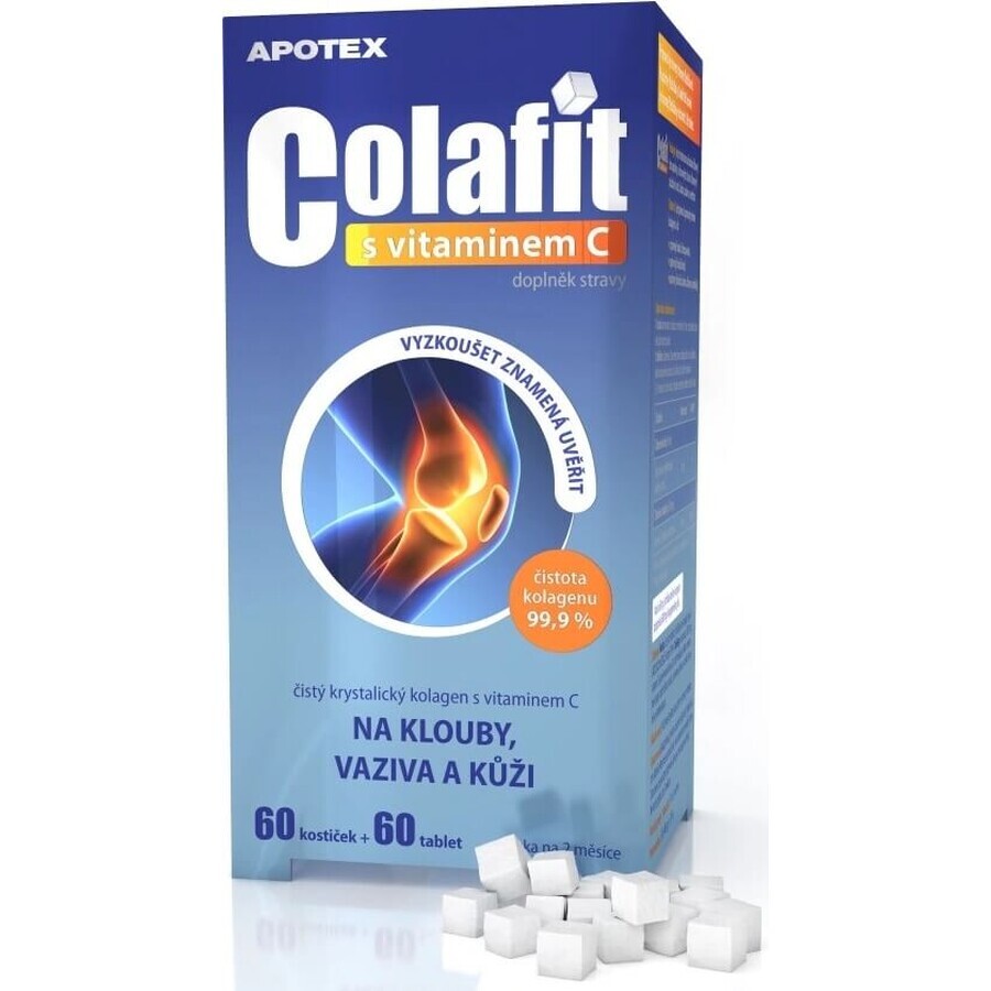 COLAFIT mit Vitamin C 1×1 Set, Würfel 60 Stück + Tbl 60 Stück