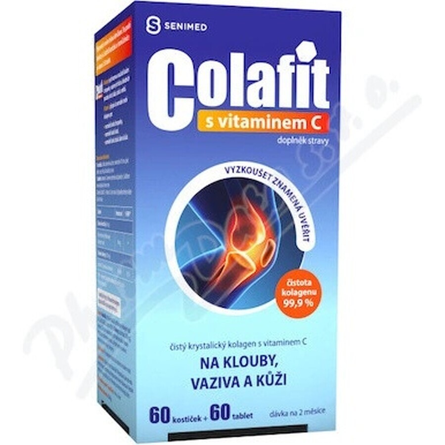 COLAFIT mit Vitamin C 1×1 Set, Würfel 60 Stück + Tbl 60 Stück