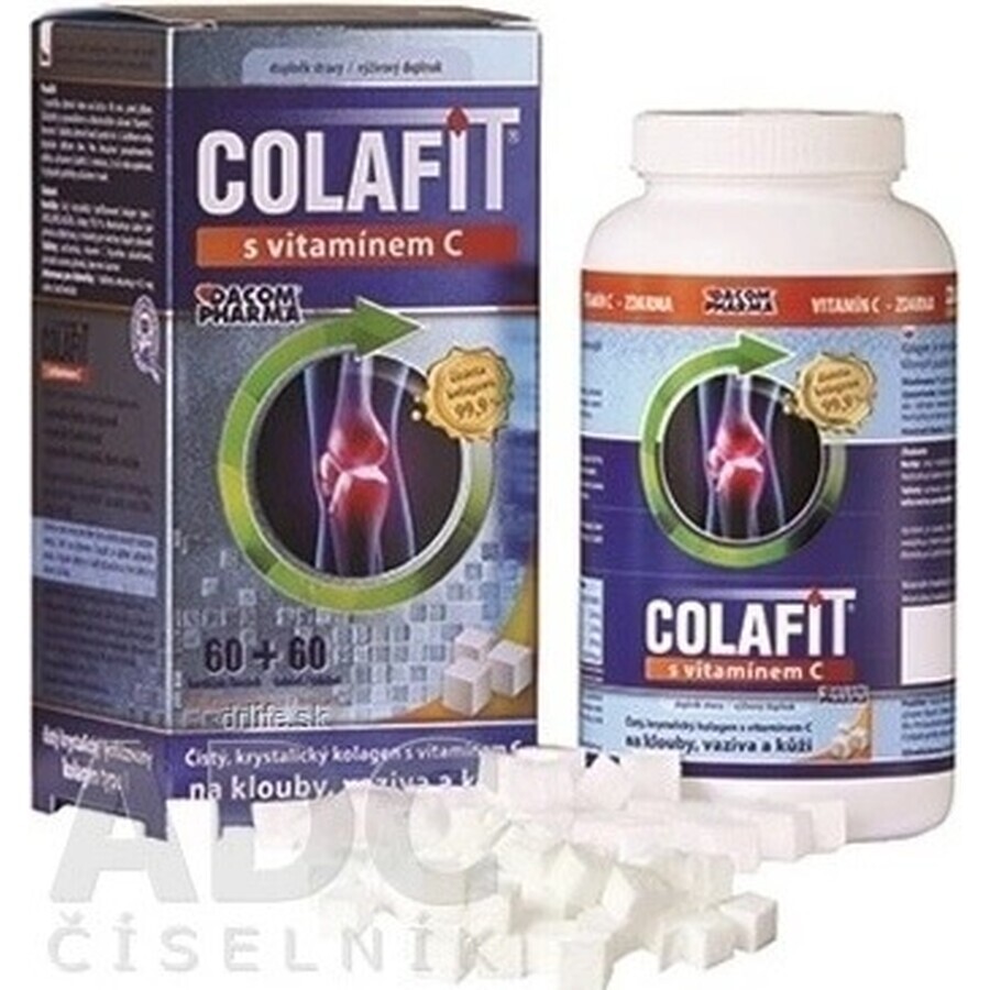 COLAFIT mit Vitamin C 1×1 Set, Würfel 60 Stück + Tbl 60 Stück