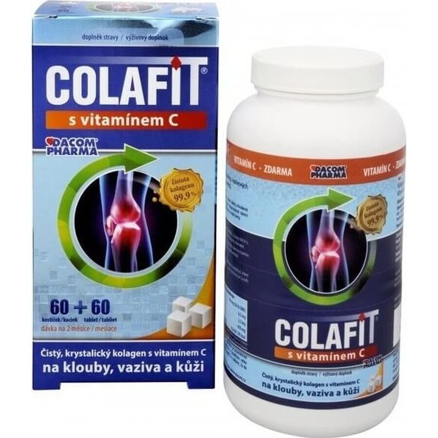 COLAFIT mit Vitamin C 1×1 Set, Würfel 60 Stück + Tbl 60 Stück