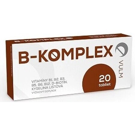 VULM B-KOMPLEX 1×20 tbl, Nahrungsergänzungsmittel