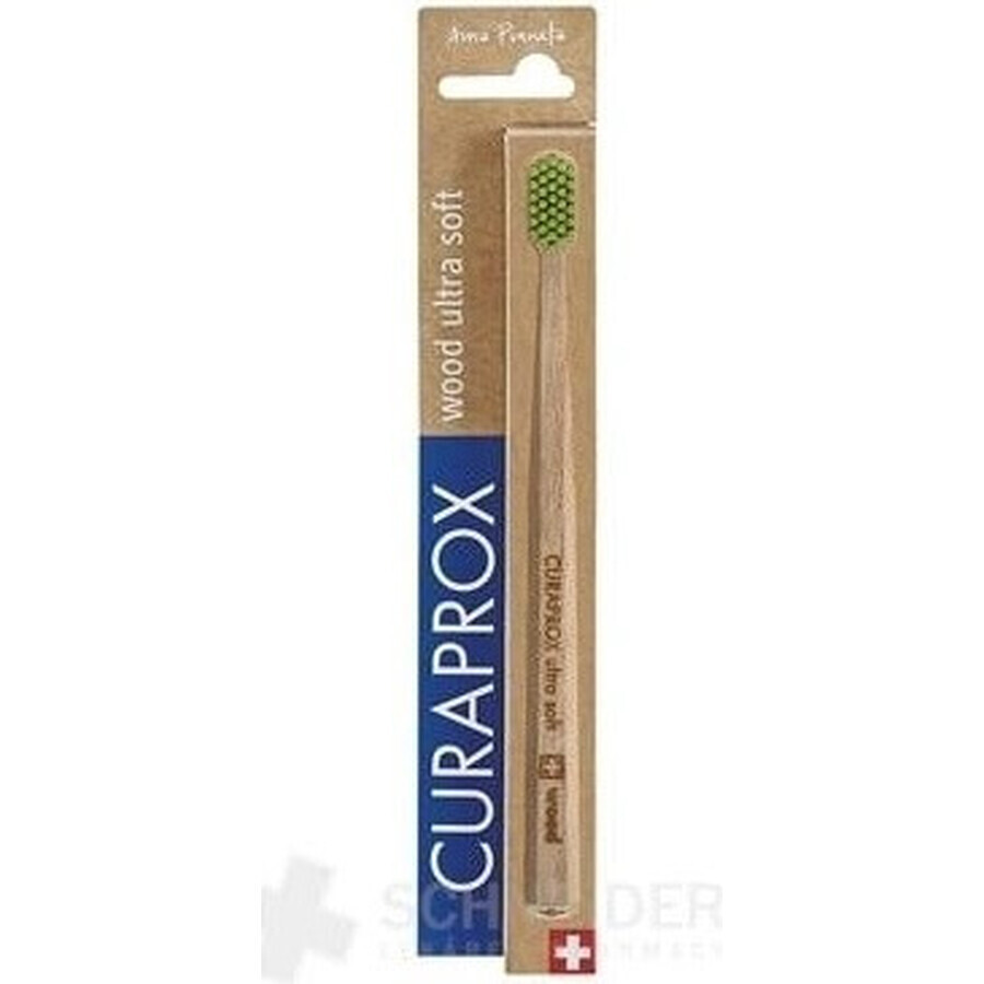 Curaprox CS wood - cepillo de dientes de madera 1×1 ud, cepillo de dientes de madera