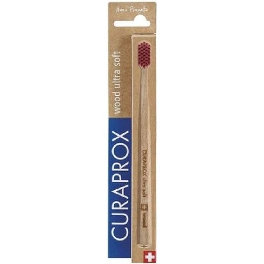 Curaprox CS wood - cepillo de dientes de madera 1×1 ud, cepillo de dientes de madera