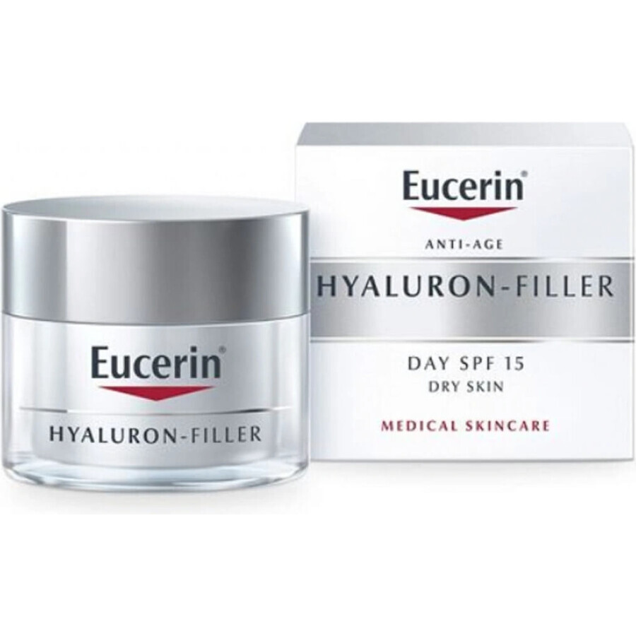 Eucerin HYALURON-FILLER crème de jour anti-rides 1×50 ml, crème pour peau sèche