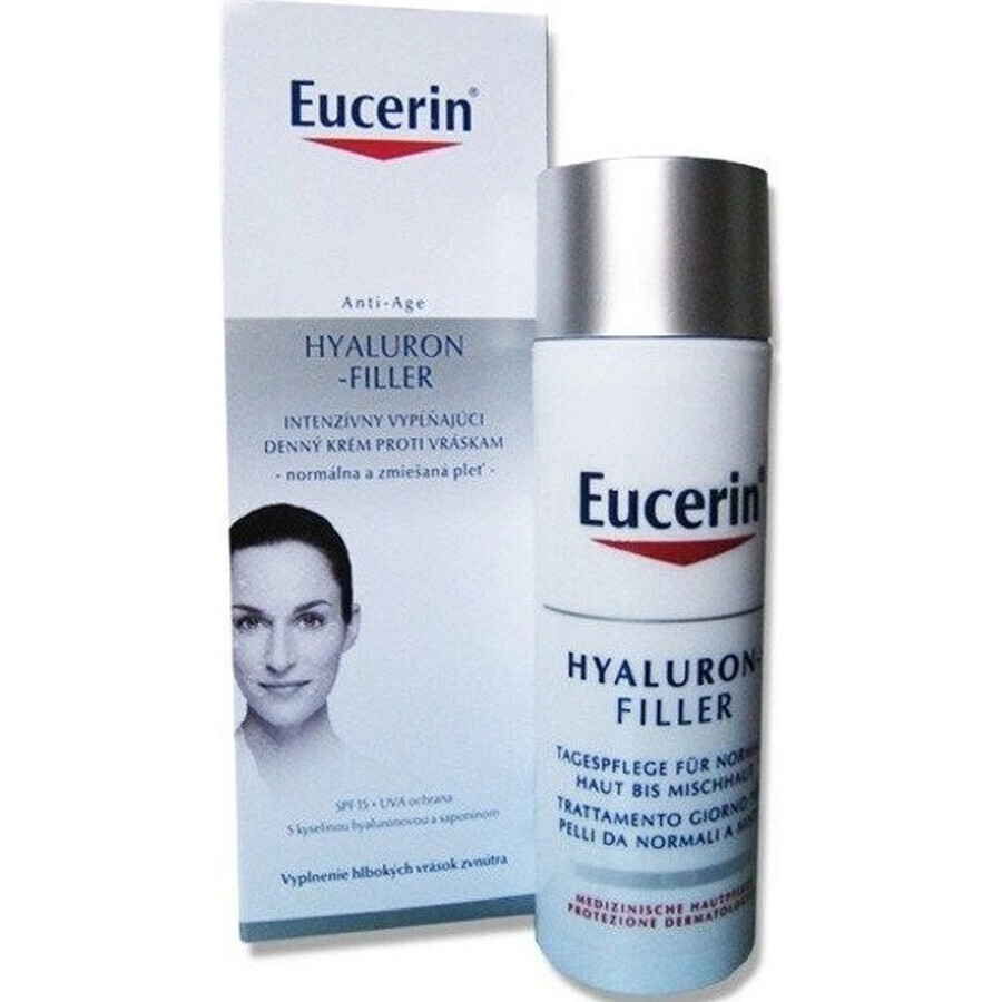 Eucerin HYALURON-FILLER crème de jour anti-rides 1×50 ml, crème pour peau sèche