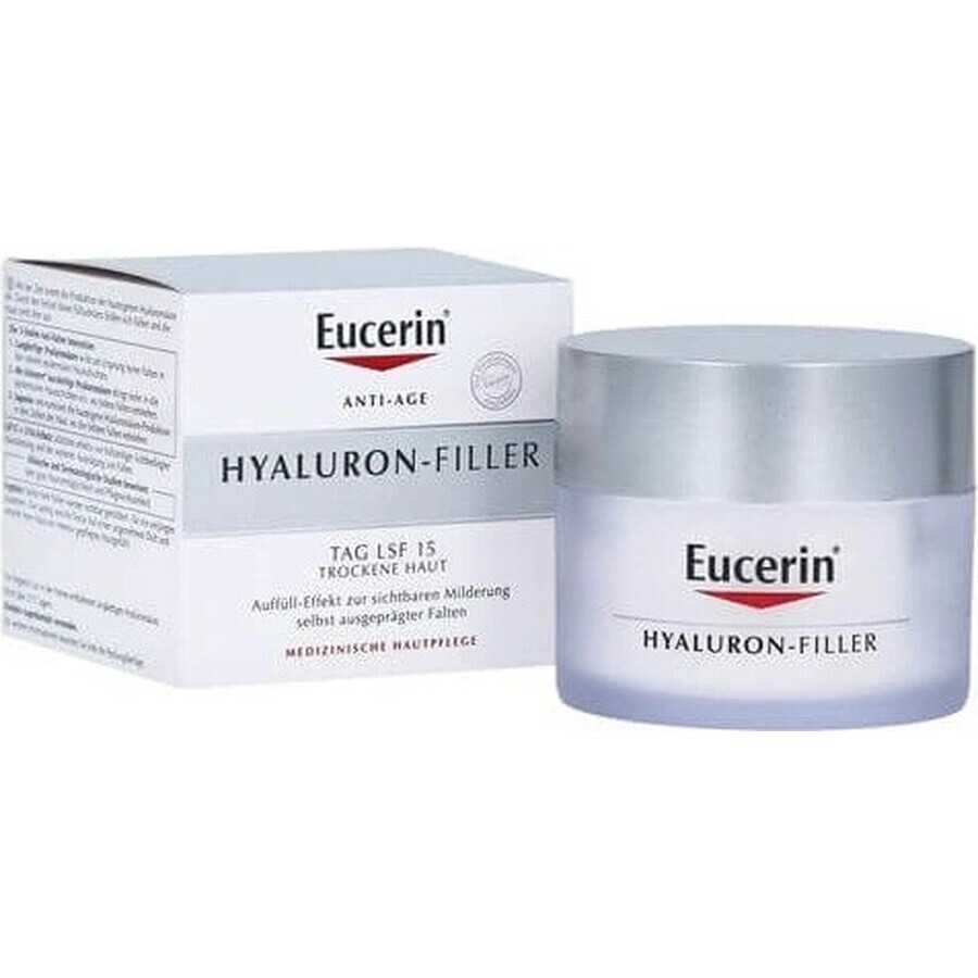 Eucerin HYALURON-FILLER crème de jour anti-rides 1×50 ml, crème pour peau sèche