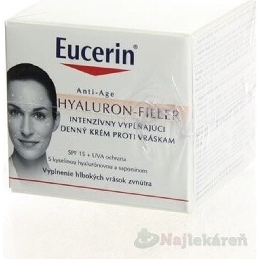 Eucerin HYALURON-FILLER crème de jour anti-rides 1×50 ml, crème pour peau sèche