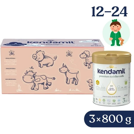 Kendamil Premium 3 HMO+ Babynahrung Geschenkset, 3×800 g