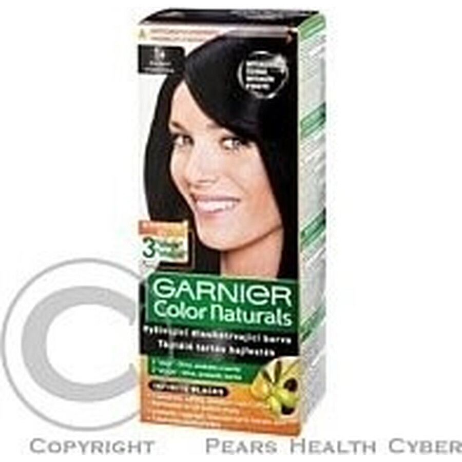 Garnier Color Naturals colore permanente per capelli 1+ Ultra Black 1×1 pezzo, colore per capelli