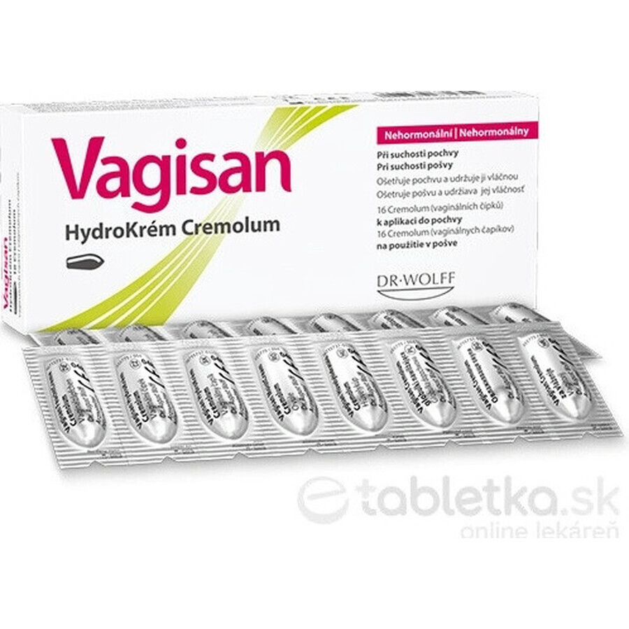 Vagisan HydroCream Cremolum 1×16 pcs, vaginal suppositories