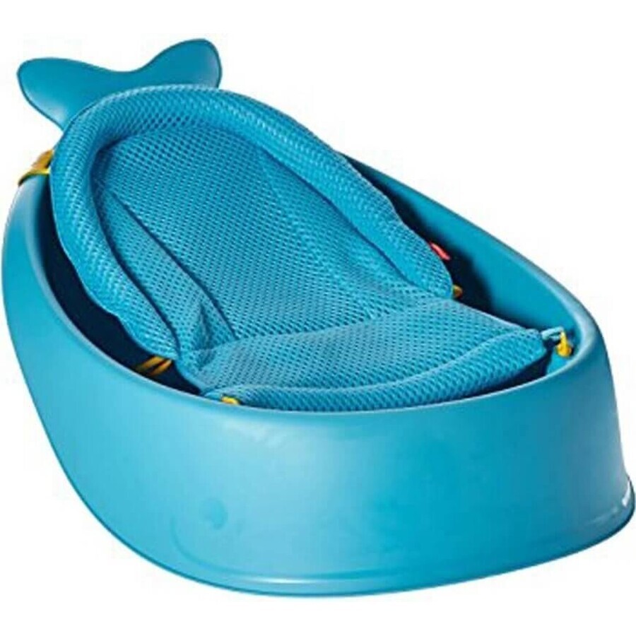 SKIP HOP Badkuip met ergonomisch kussen Moby 3-fase Moby blauw 1×1 st, 2 ergonomische posities