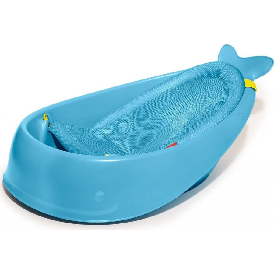 SKIP HOP Badkuip met ergonomisch kussen Moby 3-fase Moby blauw 1×1 st, 2 ergonomische posities