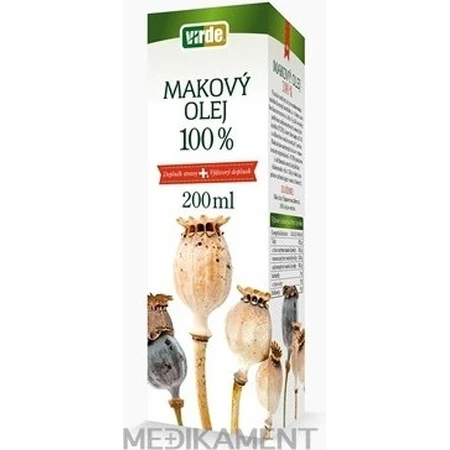 VIRDE Ulei de semințe de mac 100% 1×200 ml, supliment alimentar