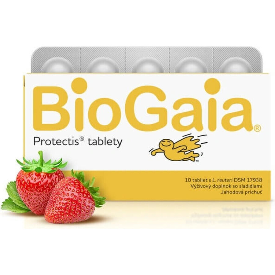 BioGaia ProTectis 1×10 Stück, Kautabletten - Erdbeergeschmack