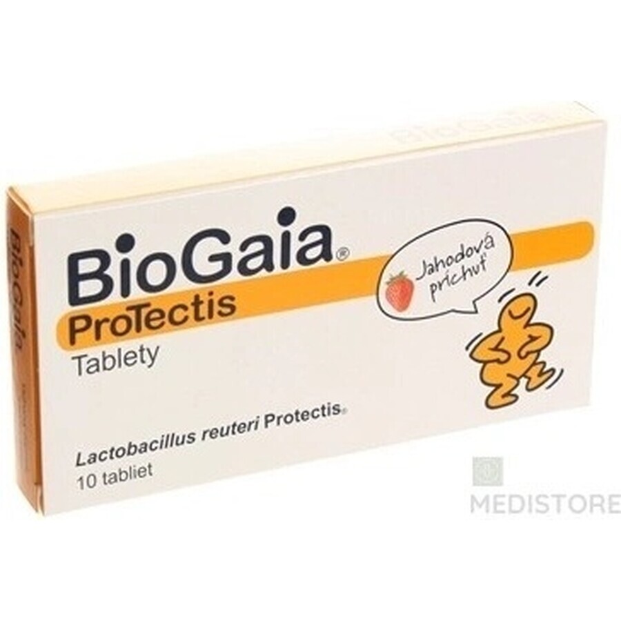 BioGaia ProTectis 1×10 Stück, Kautabletten - Erdbeergeschmack