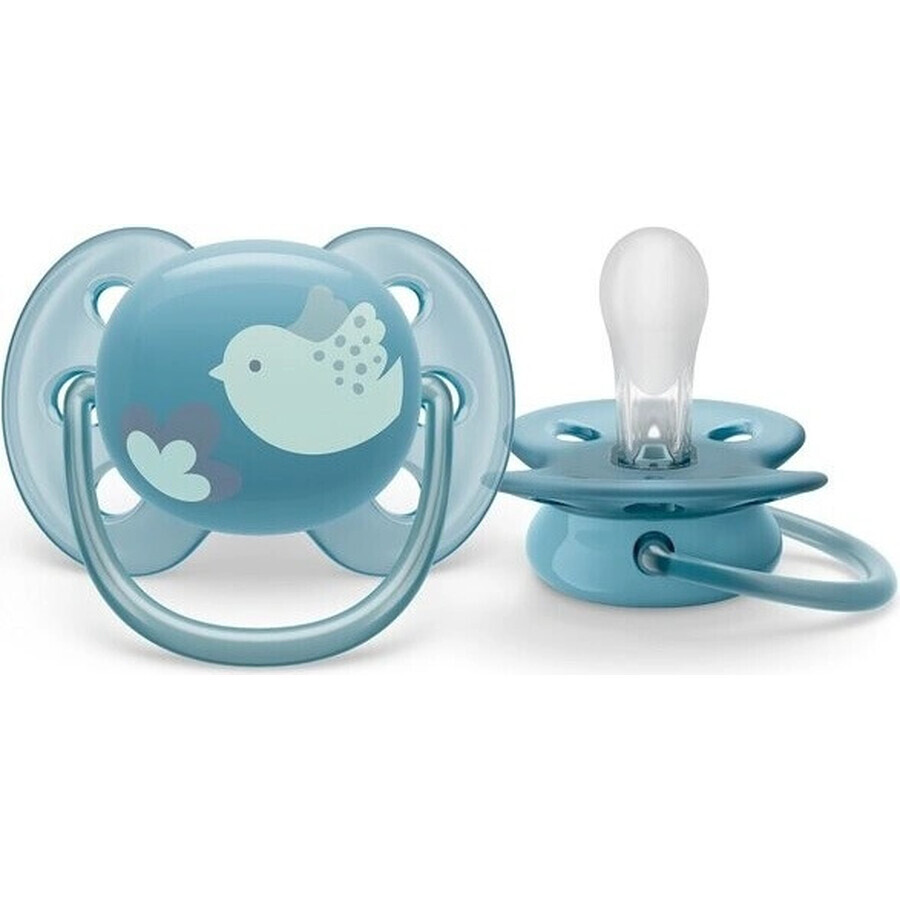 Philips AVENT Chupete Ultrasuave Premium 6-18m azul 1 pza 1×1 pza, chupete