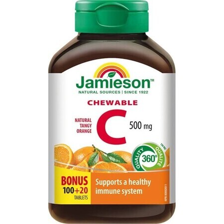 JAMIESON VITAMIN C 500 mg mix 1×120 tbl, VITAMIN C, mix