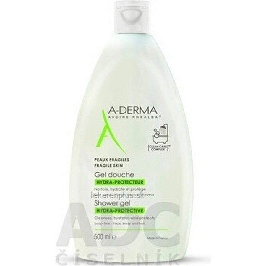 A-DERMA GEL DOUCHE HYDRA-PROTECTEUR 1×500 ml, gel de duș hidratant fără săpun