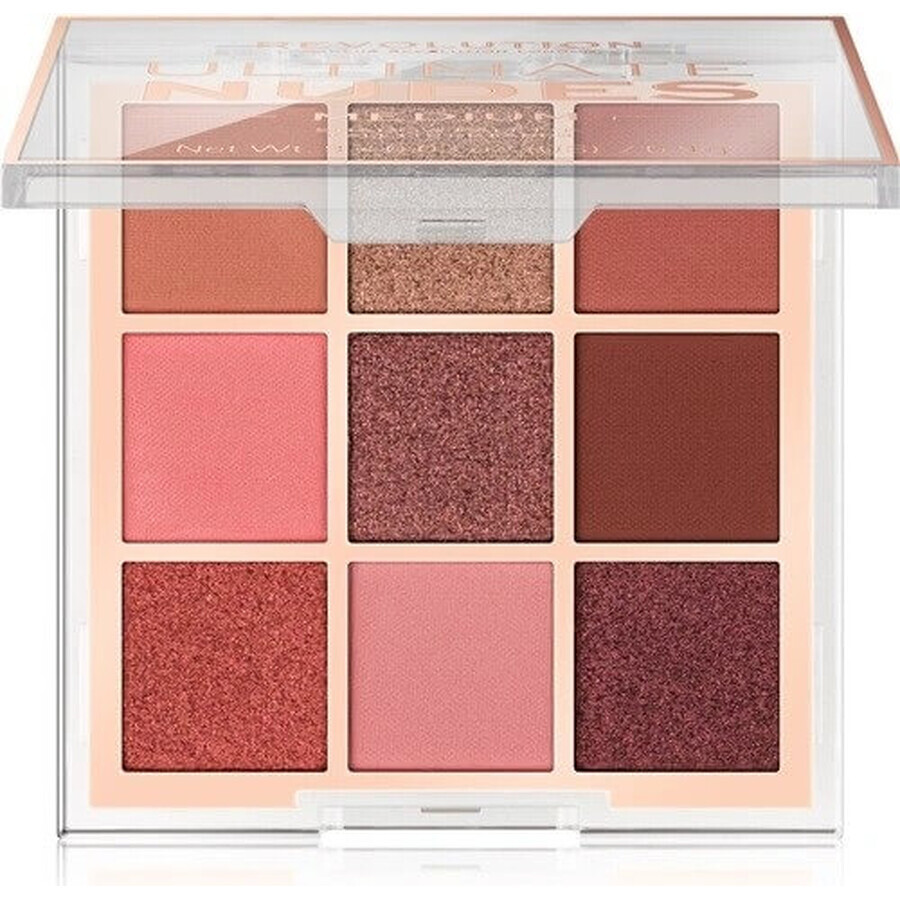 Revolution, Ultimate Nudes Medium, palette d'ombres à paupières 1×0,90 g, palette d'ombres à paupières