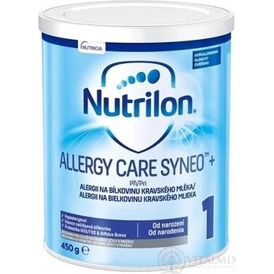 Nutrilon Allergy Care Syneo+ 1 1x450 g, leche hipoalergénica especial para bebés