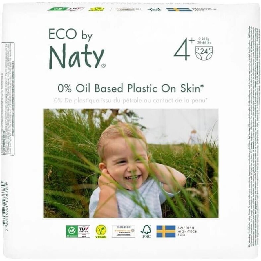 ECO BY NATY Wegwerfwindeln 4+ (9-20 kg) 24 Stück 1×24 Stück