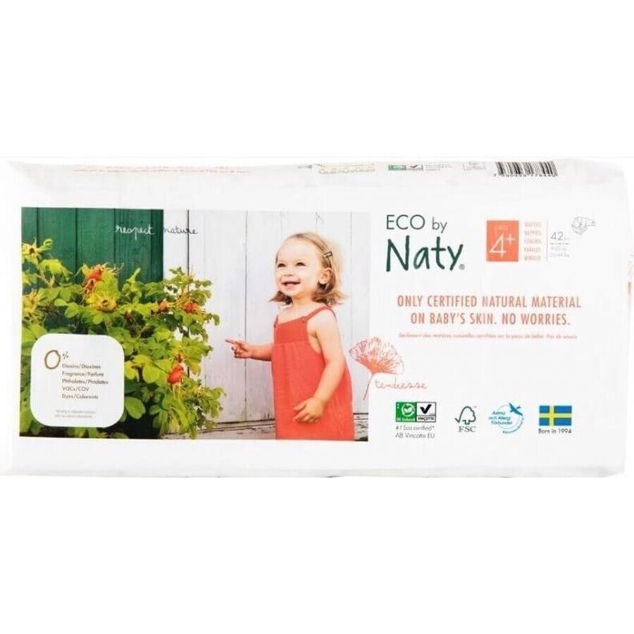 ECO BY NATY Wegwerfwindeln 4+ (9-20 kg) 24 Stück 1×24 Stück