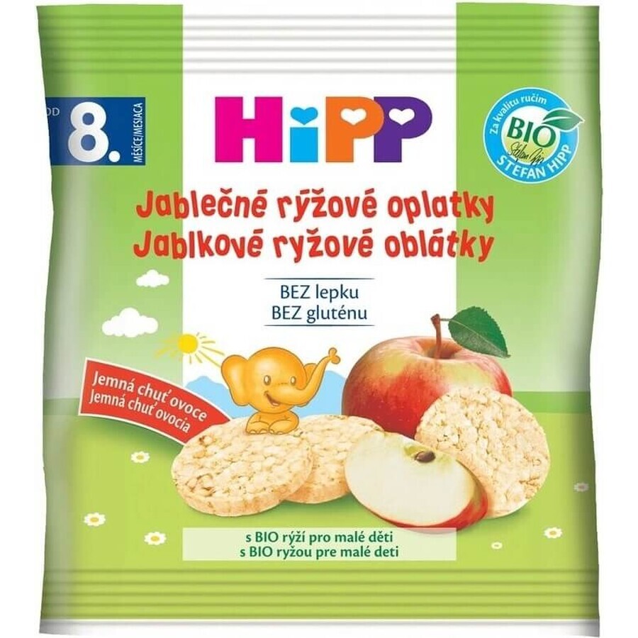 HiPP Organic rice wafers with apple 1×30 g, rice wafers with apple