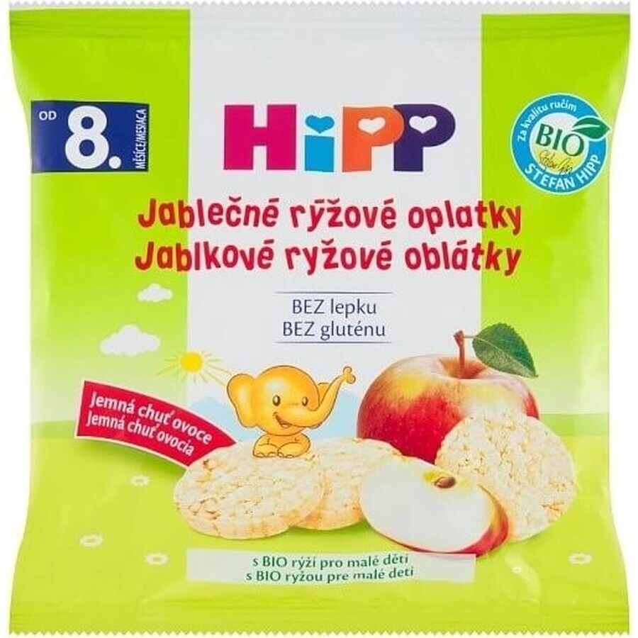 HiPP Organic rice wafers with apple 1×30 g, rice wafers with apple