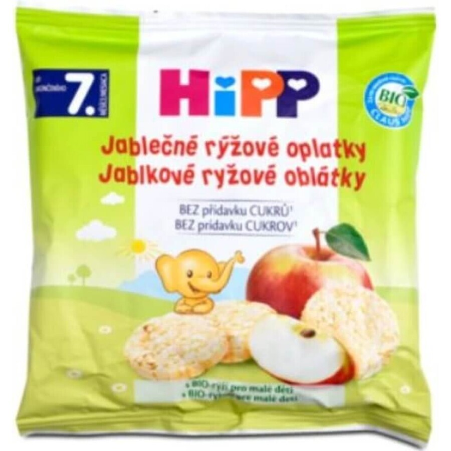 HiPP Organic rice wafers with apple 1×30 g, rice wafers with apple