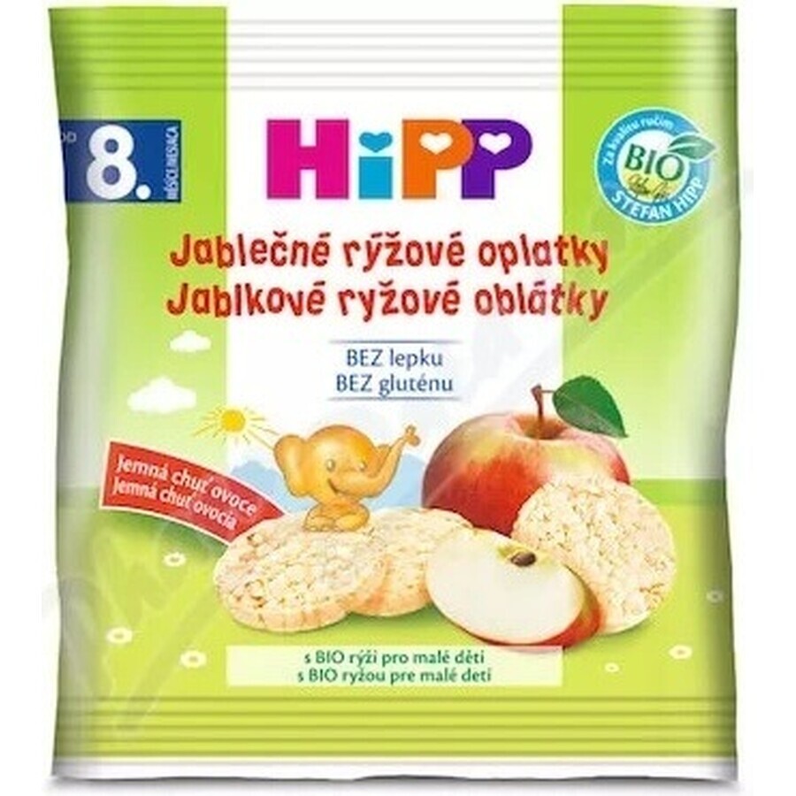 HiPP Organic rice wafers with apple 1×30 g, rice wafers with apple