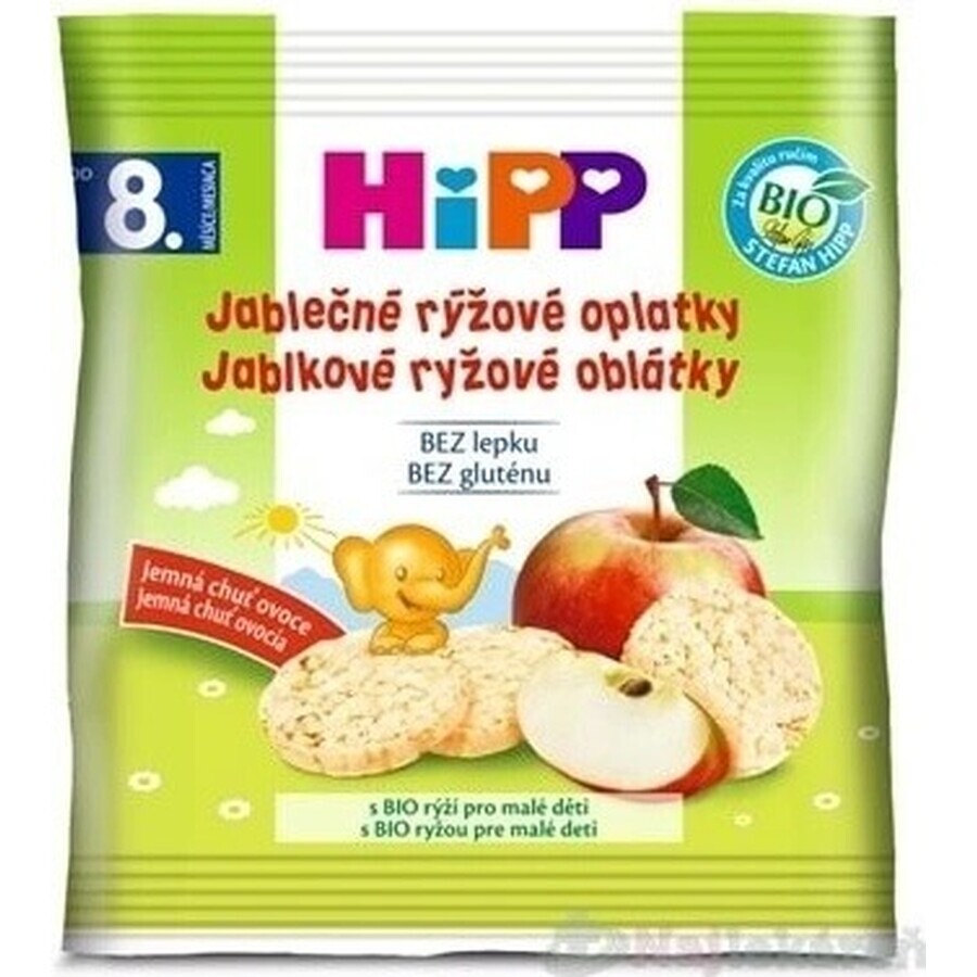 HiPP Organic rice wafers with apple 1×30 g, rice wafers with apple