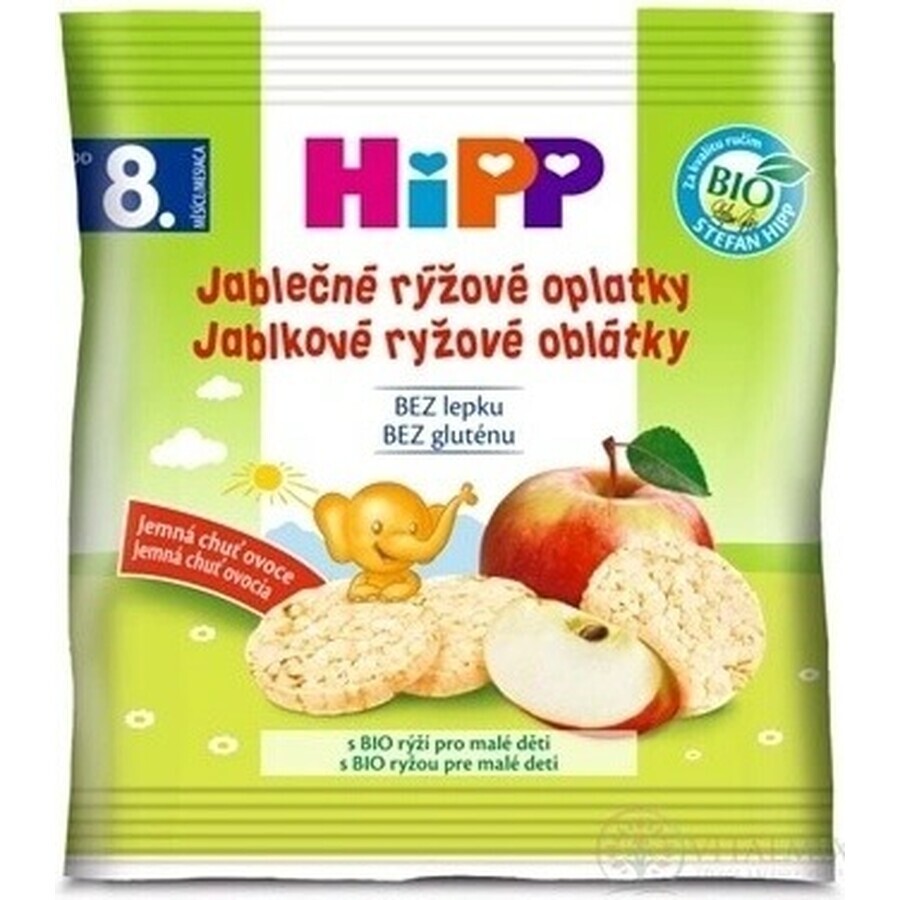 HiPP Organic rice wafers with apple 1×30 g, rice wafers with apple