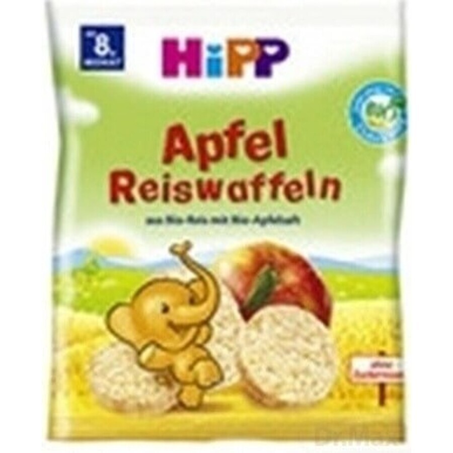 HiPP Organic rice wafers with apple 1×30 g, rice wafers with apple